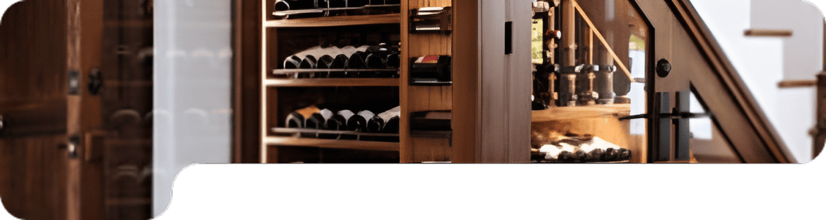 Under-stairs wine cabinets