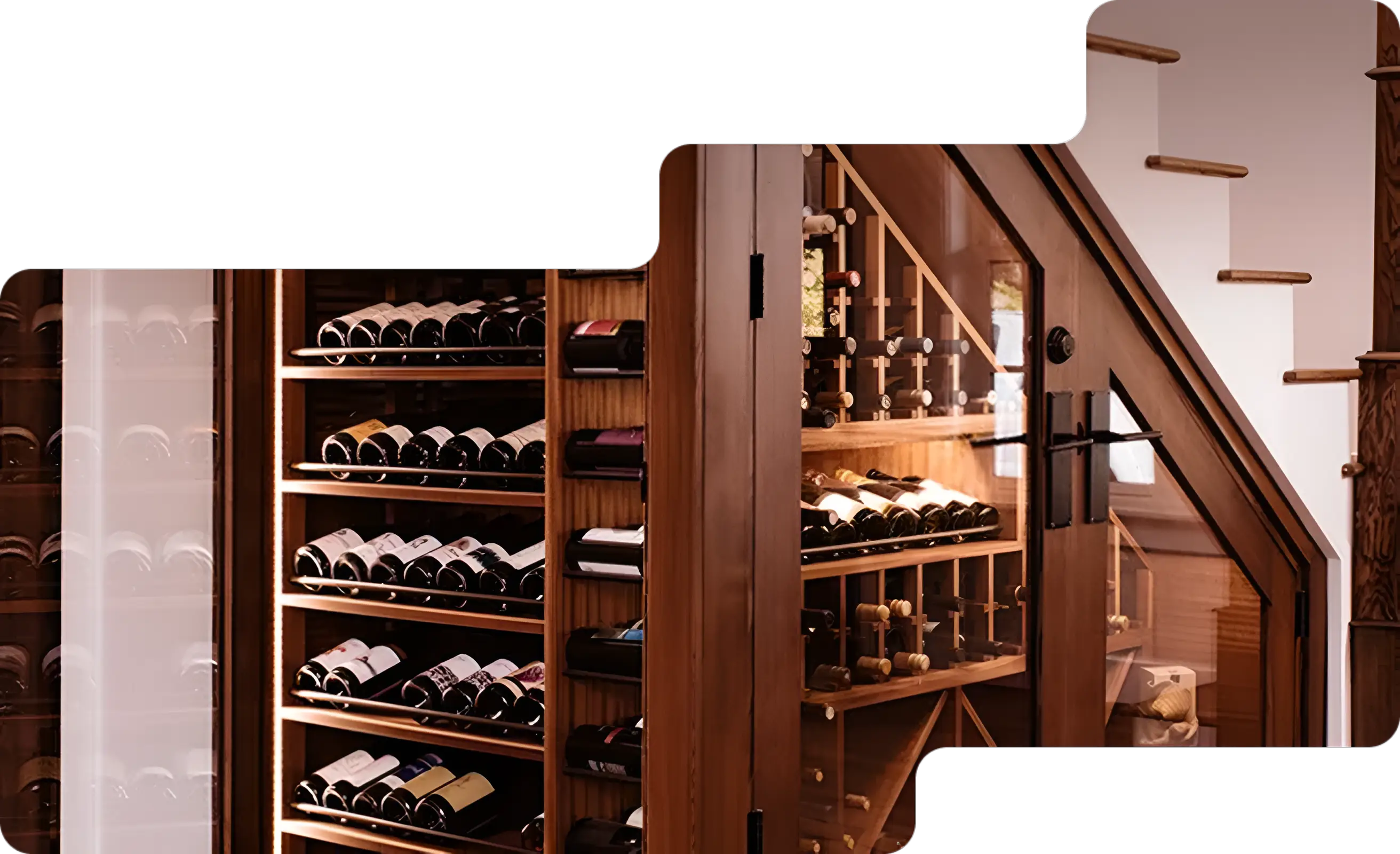 under-stairs wine cabinet