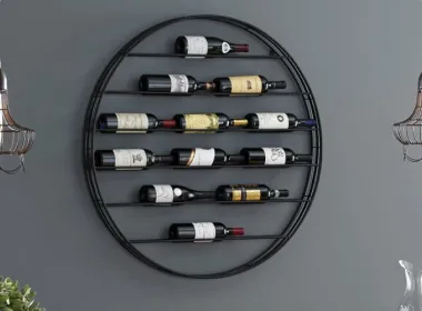 wall-mounted wine rack