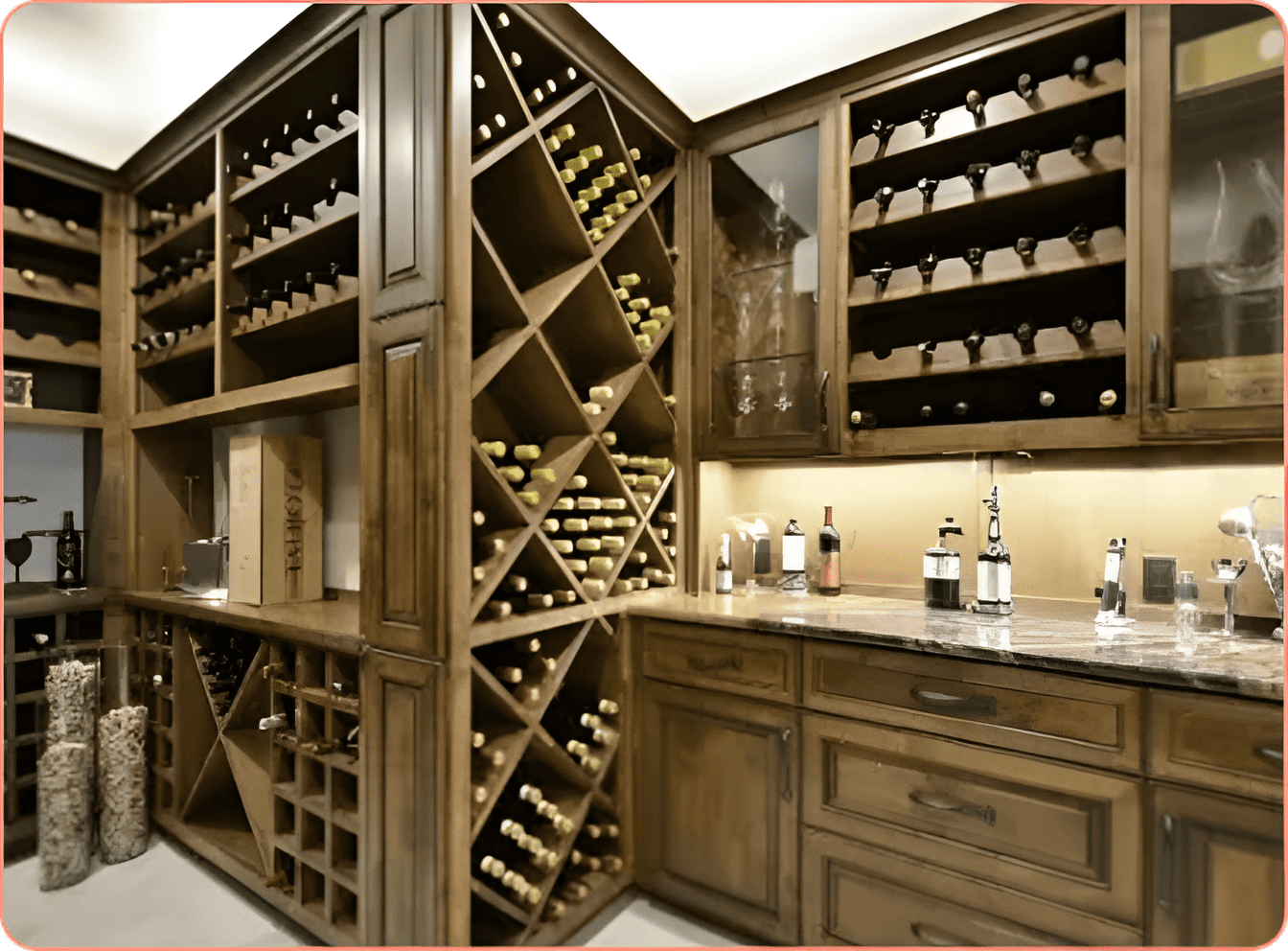 Horizontal wine rack